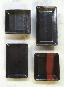 Various trays made from local clay.